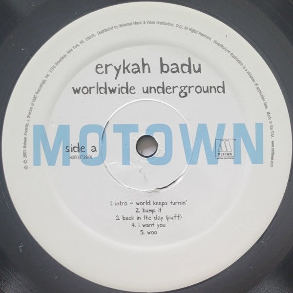 Erykah Badu : Worldwide Underground (LP, Album, RE)