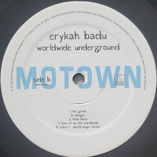 Erykah Badu : Worldwide Underground (LP, Album, RE)