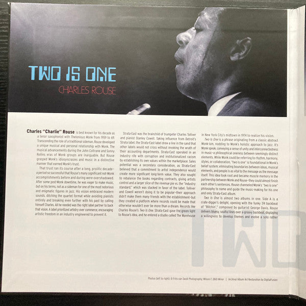 Charlie Rouse : Two Is One (LP, Album, RE, RM, 180)