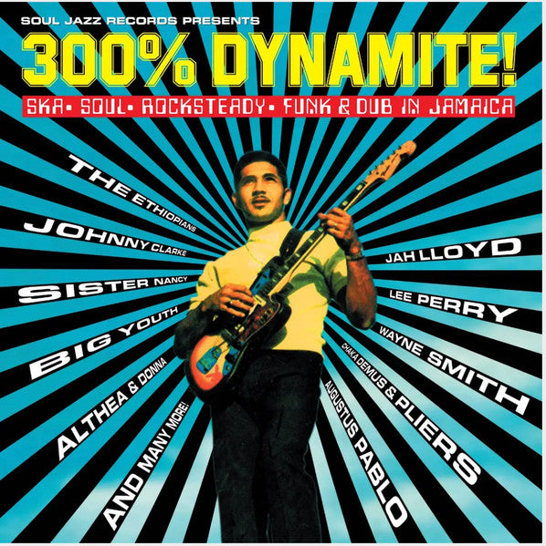 Various : 300% Dynamite! (Ska - Soul - Rocksteady - Funk & Dub In Jamaica) (2xLP, Comp, RE, RP)