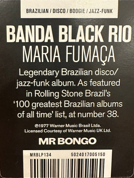 Banda Black Rio : Maria Fumaça (LP, Album, RE)