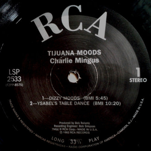 Charlie Mingus* : Tijuana Moods (LP, Album, RE, RM, RP)