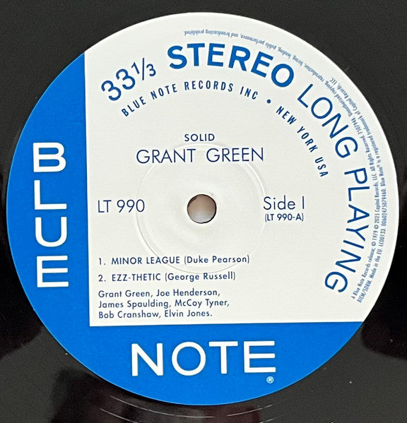 Grant Green : Solid (LP, RE, 180)