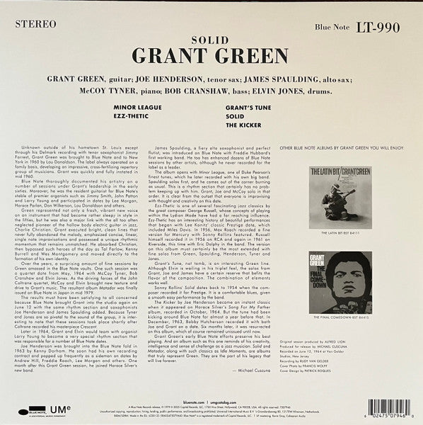 Grant Green : Solid (LP, RE, 180)