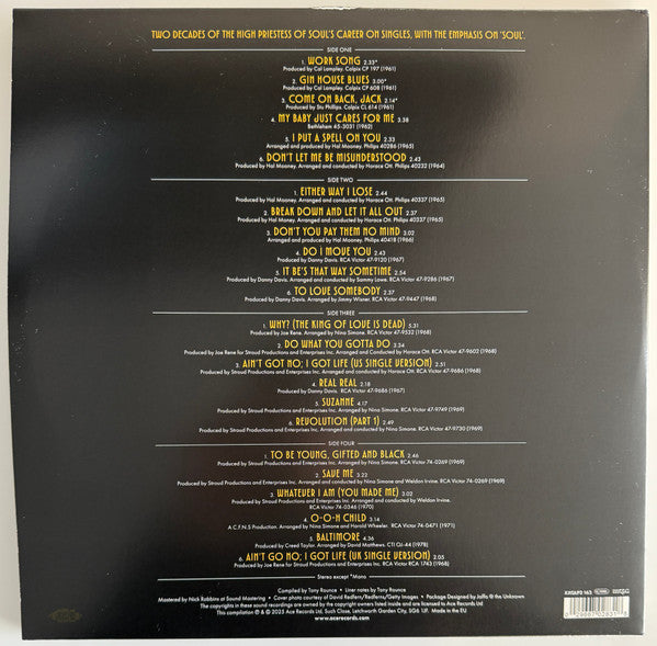 Nina Simone : Let It All Out Selected Singles 1961-1978 (2xLP, Comp, Gat)