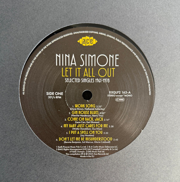 Nina Simone : Let It All Out Selected Singles 1961-1978 (2xLP, Comp, Gat)