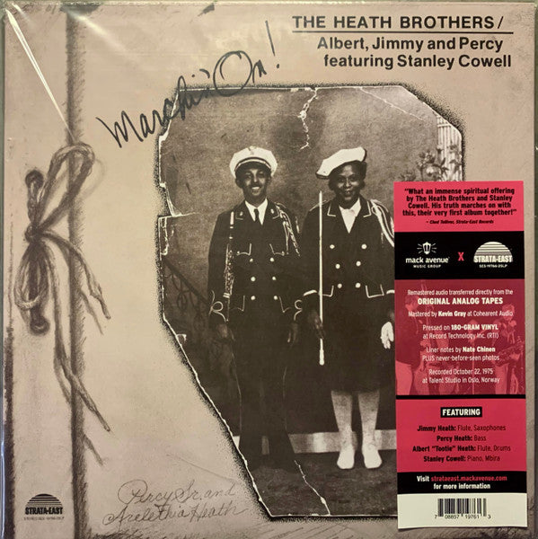 The Heath Brothers / Albert*, Jimmy* And Percy* Featuring Stanley Cowell : Marchin' On! (LP, Album, Dlx, RE, RM, Gat)