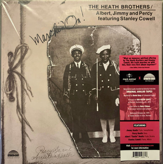 The Heath Brothers / Albert*, Jimmy* And Percy* Featuring Stanley Cowell : Marchin' On! (LP, Album, Dlx, RE, RM, Gat)