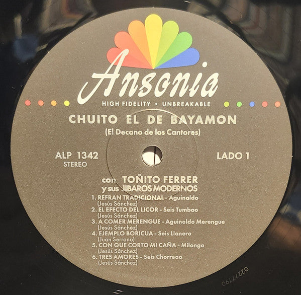 Chuito El De Bayamón (El Decano De Los Cantores)* Con Toñito Ferrer Y Sus Jibaros Modernos : Chuito (El De Bayamón) Volumen 4 - El Decano De Los Cantores (LP, Album, RE)
