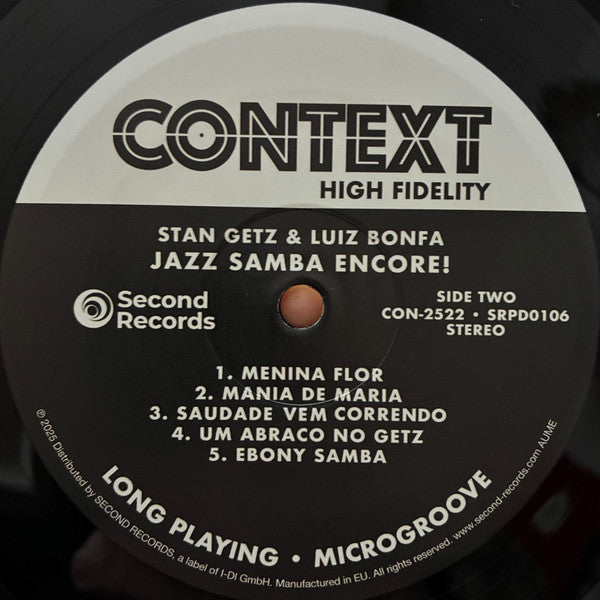 Stan Getz & Luiz Bonfá : Jazz Samba Encore! (LP, Album)