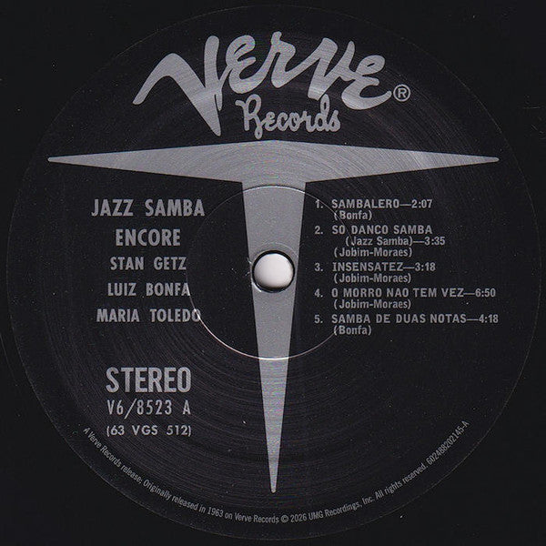 Stan Getz / Luiz Bonfá : Jazz Samba Encore! (LP, Album, RE, RM, 180)