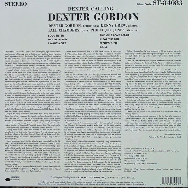Dexter Gordon : Dexter Calling . . . (LP, RE, 180)