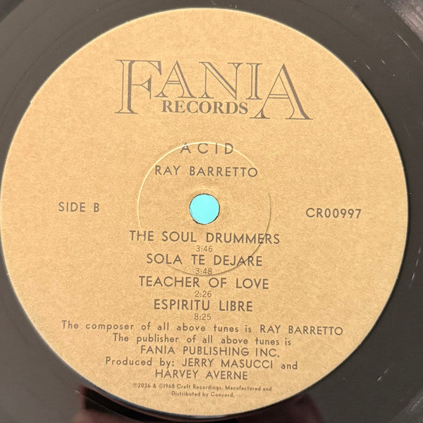 Ray Barretto : Acid (LP, Album, Mono, RE, RM)