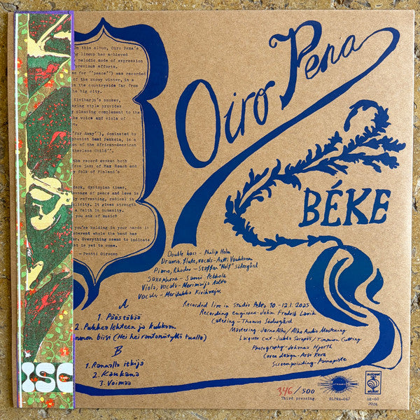 Oiro Pena : Béke (LP, Ltd, Num, 3rd)