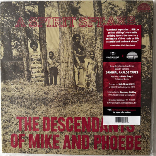 The Descendants Of Mike And Phoebe : A Spirit Speaks (LP, Album, RE, RM, Gat)