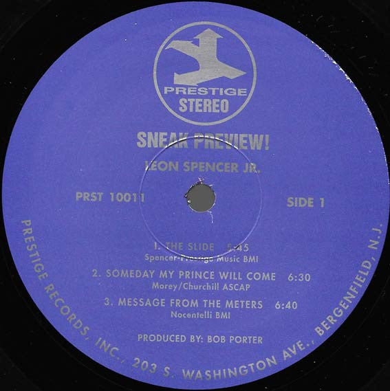 Leon Spencer, Jr. : Sneak Preview (LP, Album, RE)
