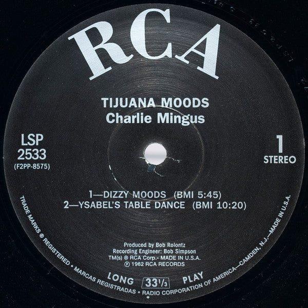 Charlie Mingus* : Tijuana Moods (LP, Album, RE, RM, 180)