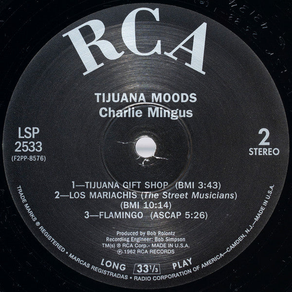 Charlie Mingus* : Tijuana Moods (LP, Album, RE, RM, 180)