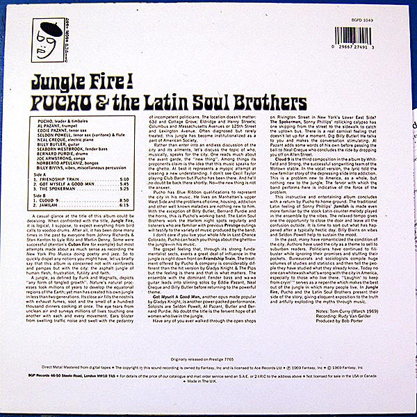Pucho & The Latin Soul Brothers* : Jungle Fire! (LP, Album, RE, 2nd)