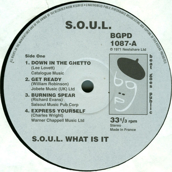 S.O.U.L. : What Is It (LP, Album, RE)
