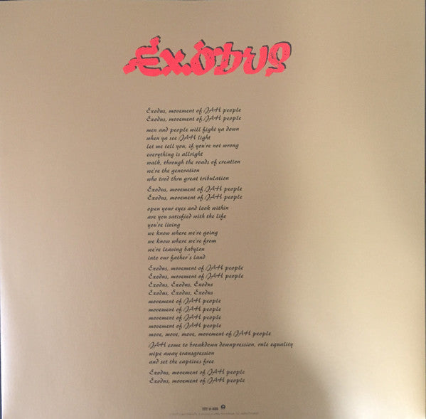Bob Marley & The Wailers : Exodus (LP, Album, RE, RM, 180)