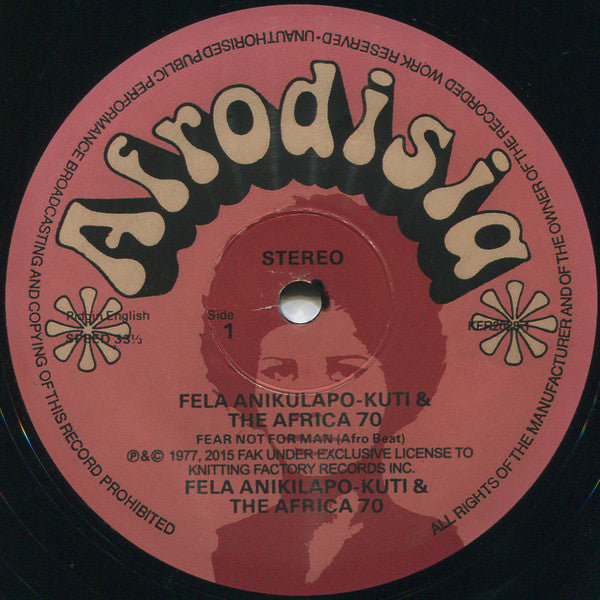 Fẹlá* And Afrika 70* : Fear Not For Man (LP, Album, RE)