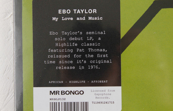 Ebo Taylor : My Love And Music (LP, Album, RE)