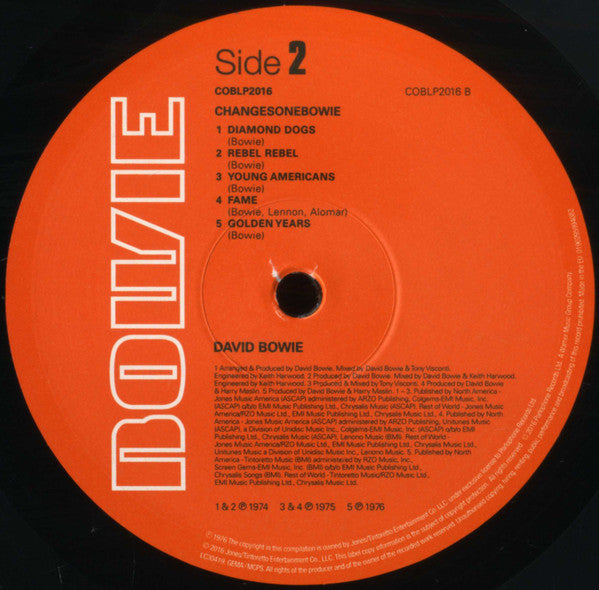 David Bowie : ChangesOneBowie (LP, Comp, RE, 180)
