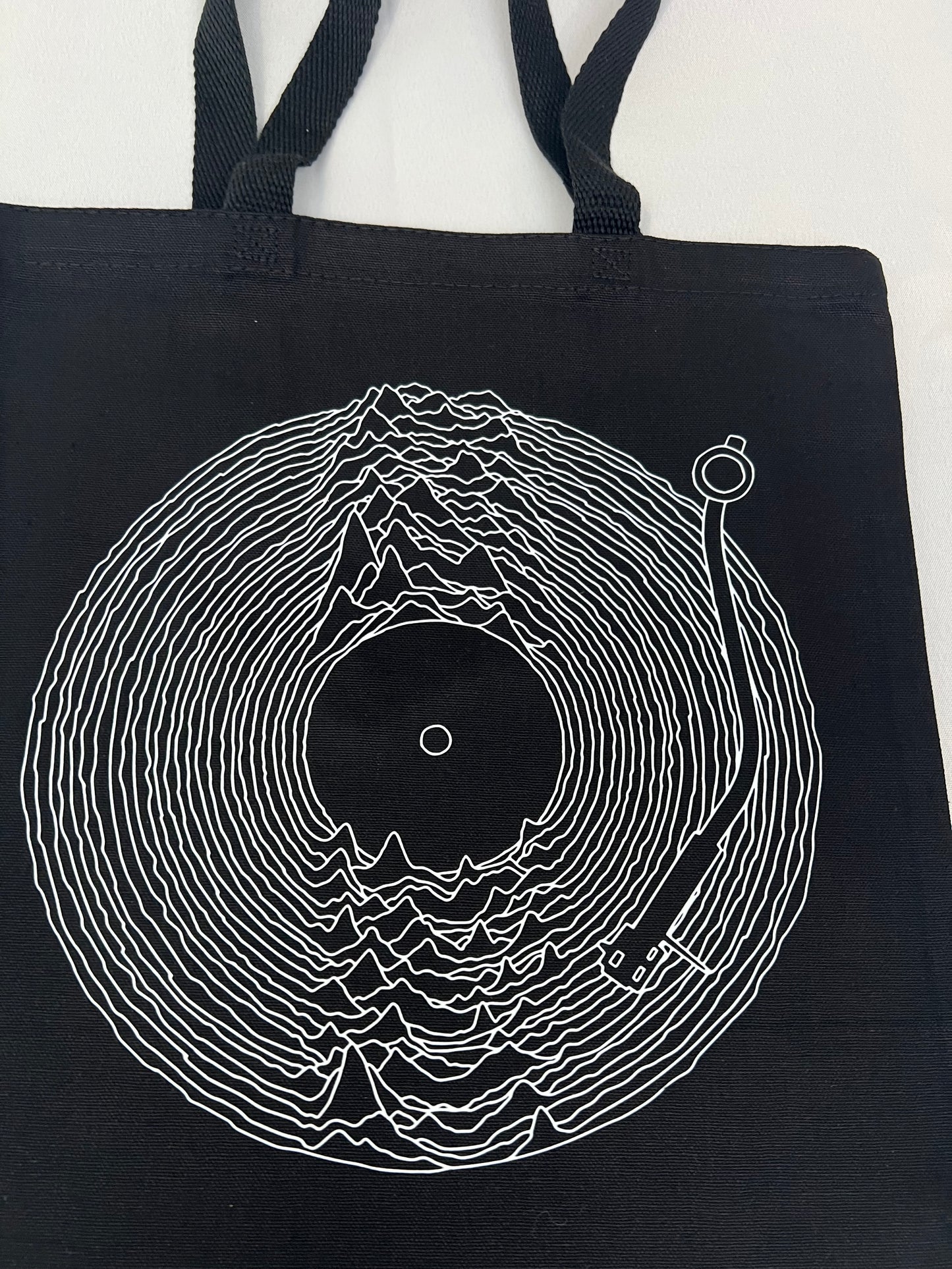 Vinyl Waveform Turntable Tote Bag