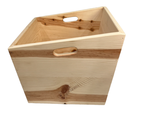 Large Wooden Record Box