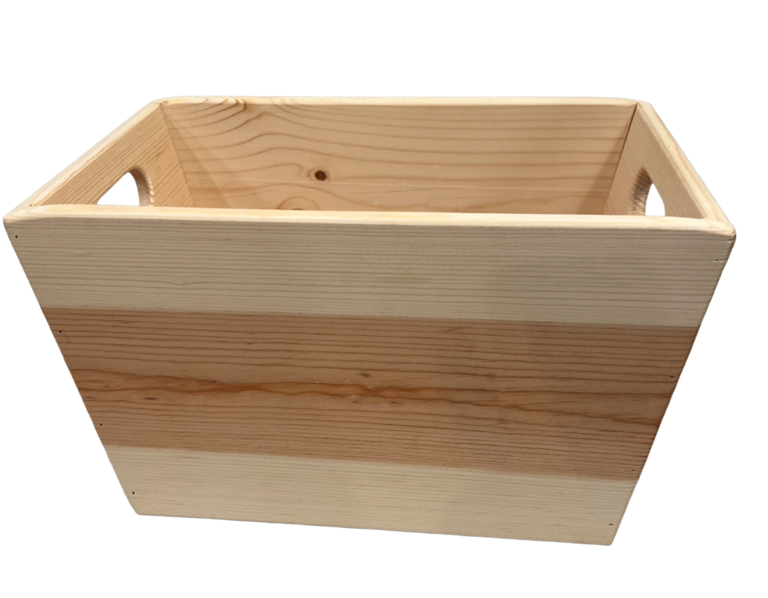 Small Wooden Record Box for 7 inch Records