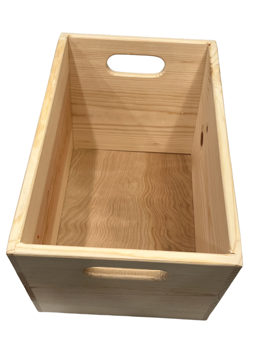 Small Wooden Record Box for 7 inch Records