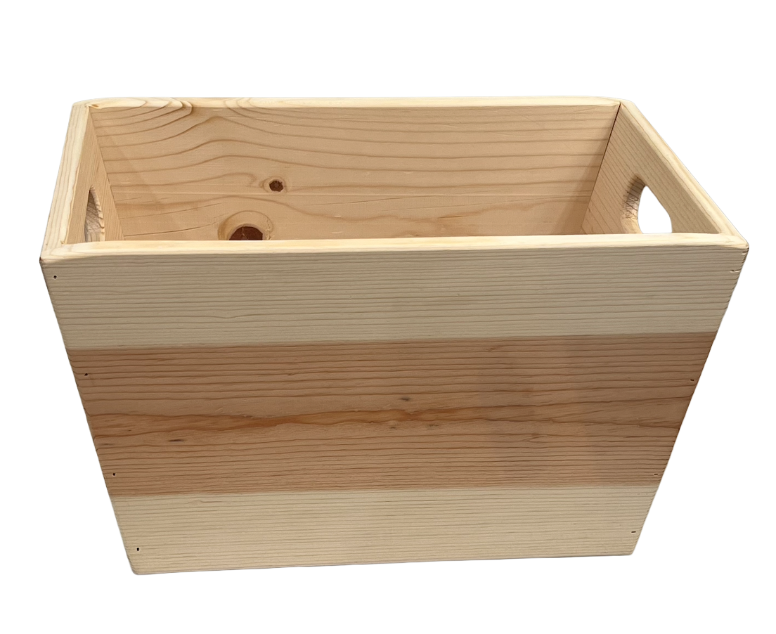 Small Wooden Record Box for 7 inch Records