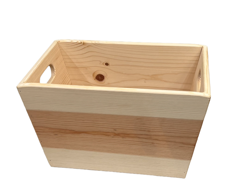 Small Wooden Record Box for 7 inch Records
