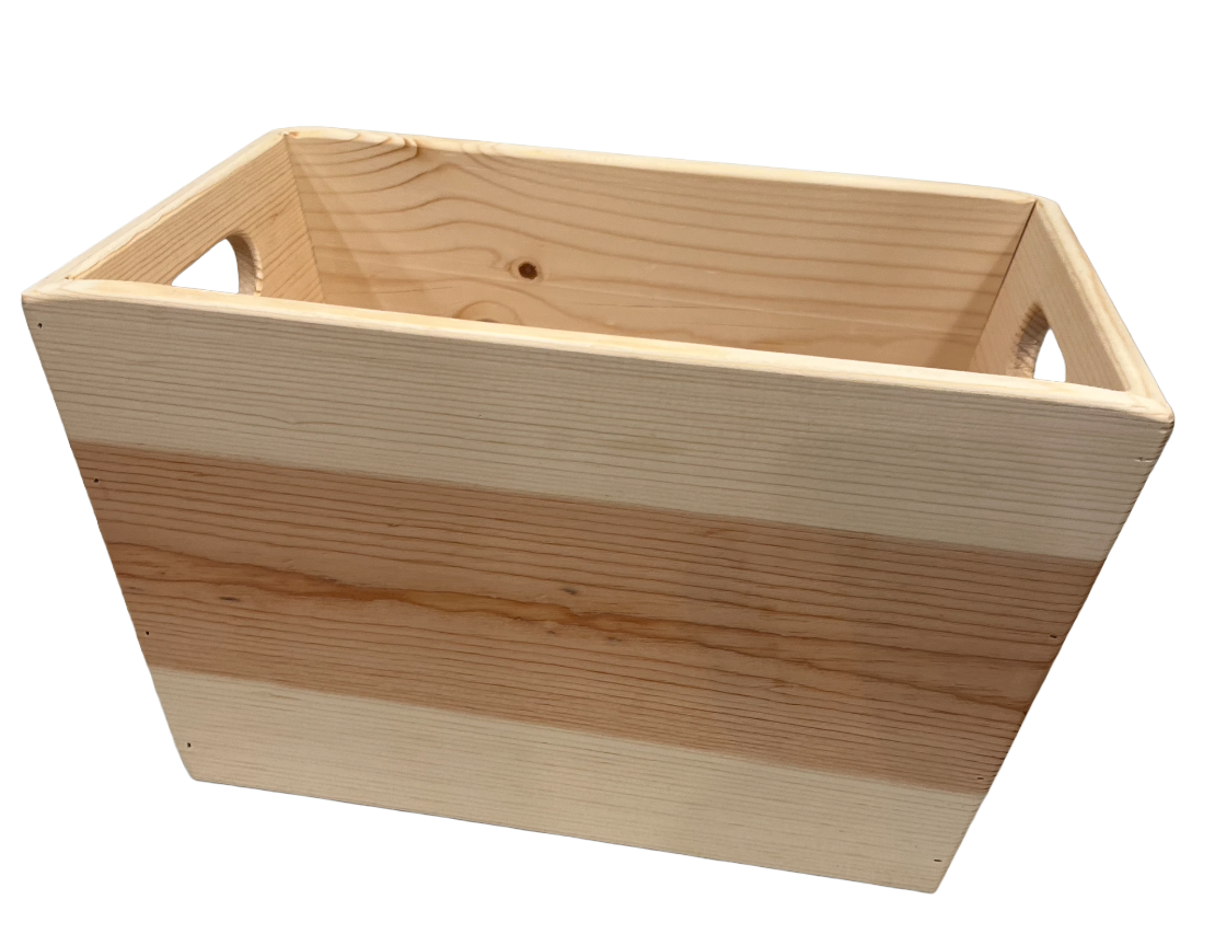 Small Wooden Record Box for 7 inch Records