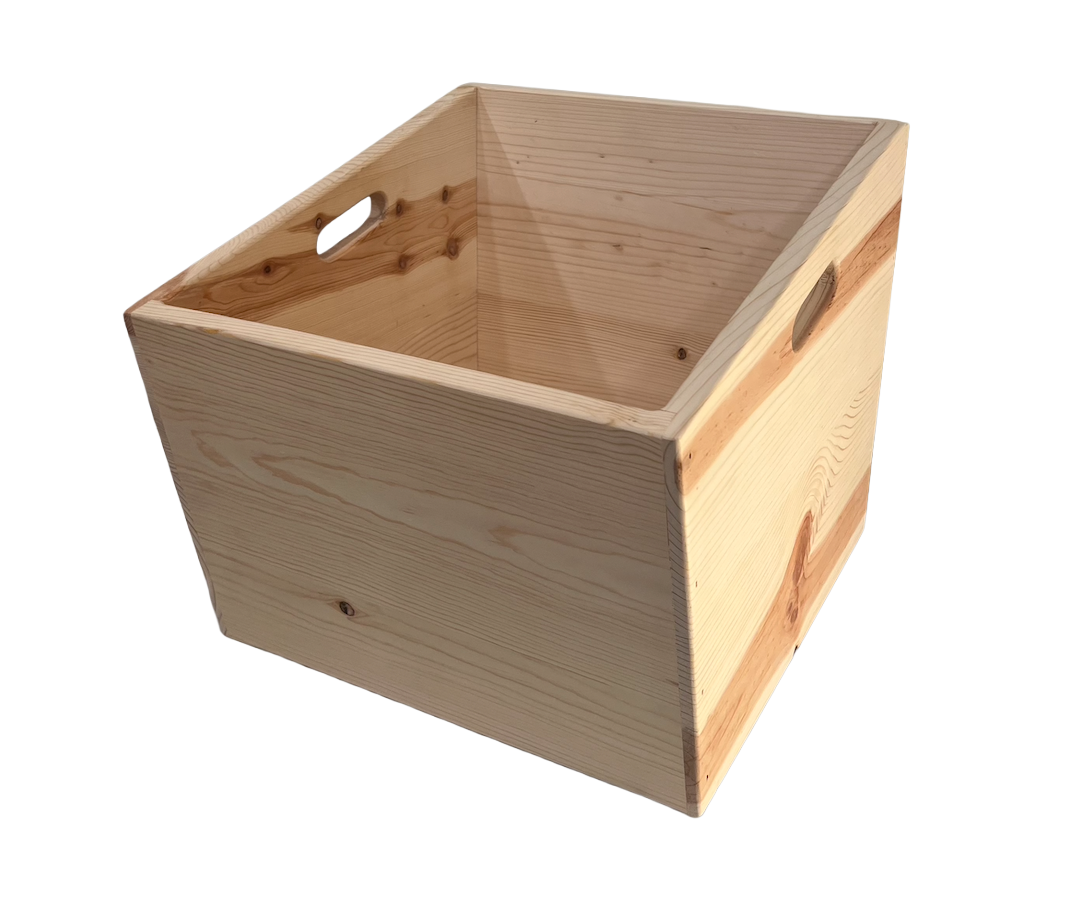 Large Wooden Record Box
