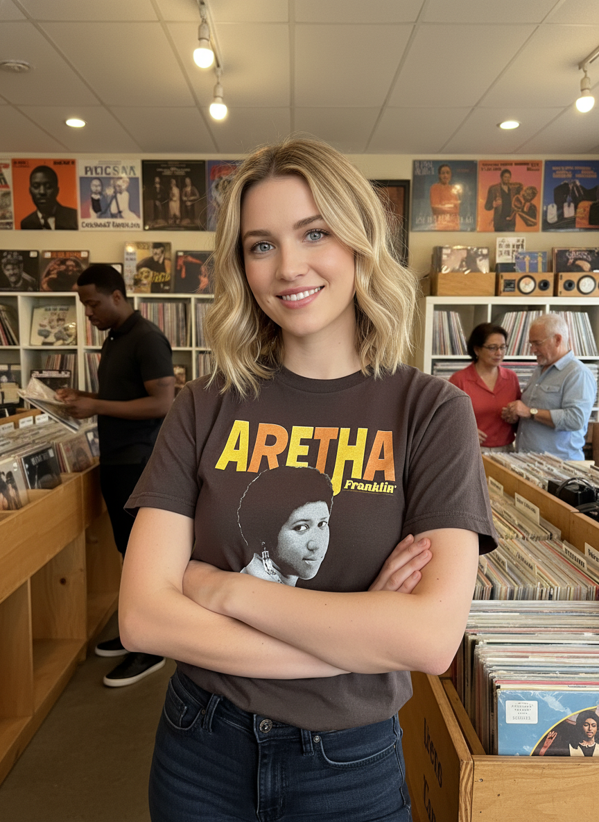 Aretha Franklin Vintage - White Woman Lifestyle Ad