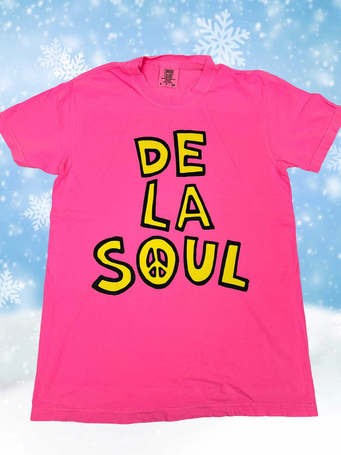 De La Soul – Pink and Yellow Classic Logo Heavyweight T-Shirt