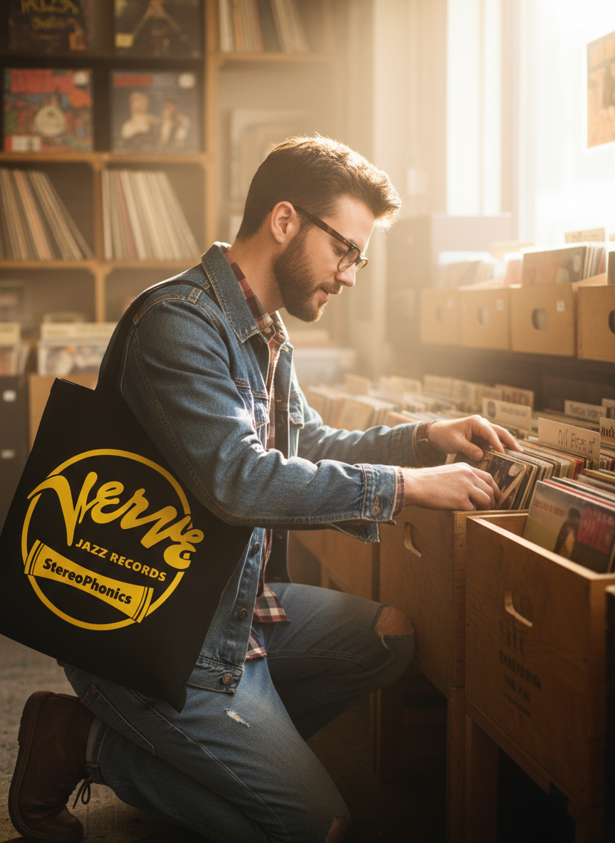 Verve Records Tote Bag - Crate Digging