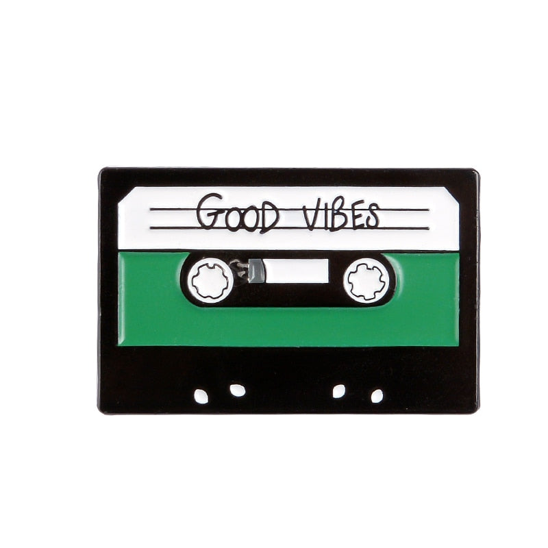 Cassette Music Mix Tape Enamel Pin