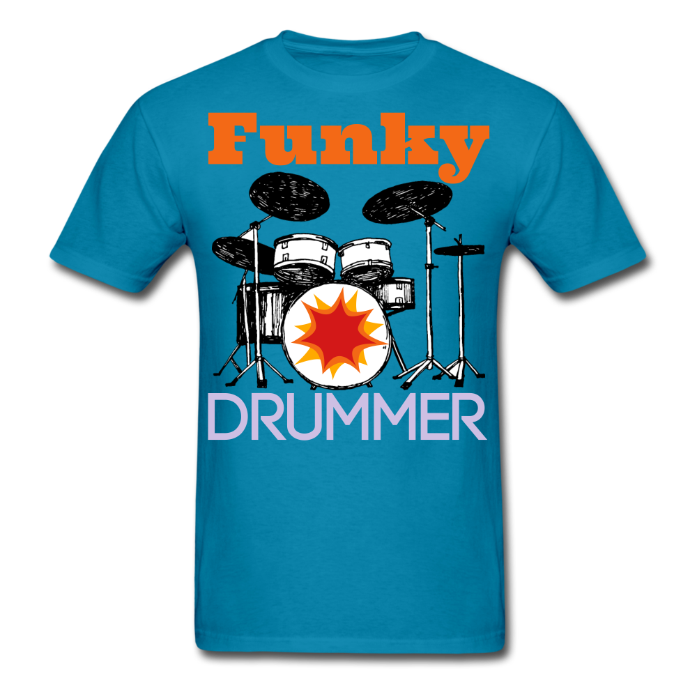 Funky Drummer Drumset T-Shirt - turquoise