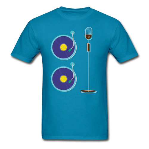 2 Turntables and a Microphone T-Shirt - turquoise